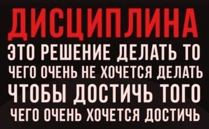 1. Дисциплина. Как в армии